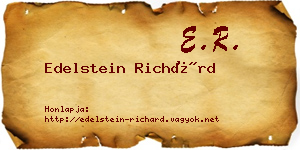 Edelstein Richárd névjegykártya